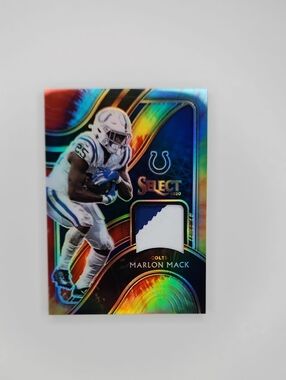 Marlon Mack ~ 2020 Panini ~ Select ~ Tie Dye ~ Game Worn/Used Patch ~ Num. 22/25
